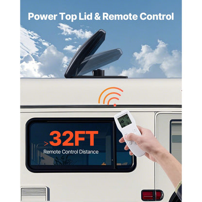 HQS-36AY - 14" 10-Speed RV Ceiling Fan with Rain Sensor & Remote