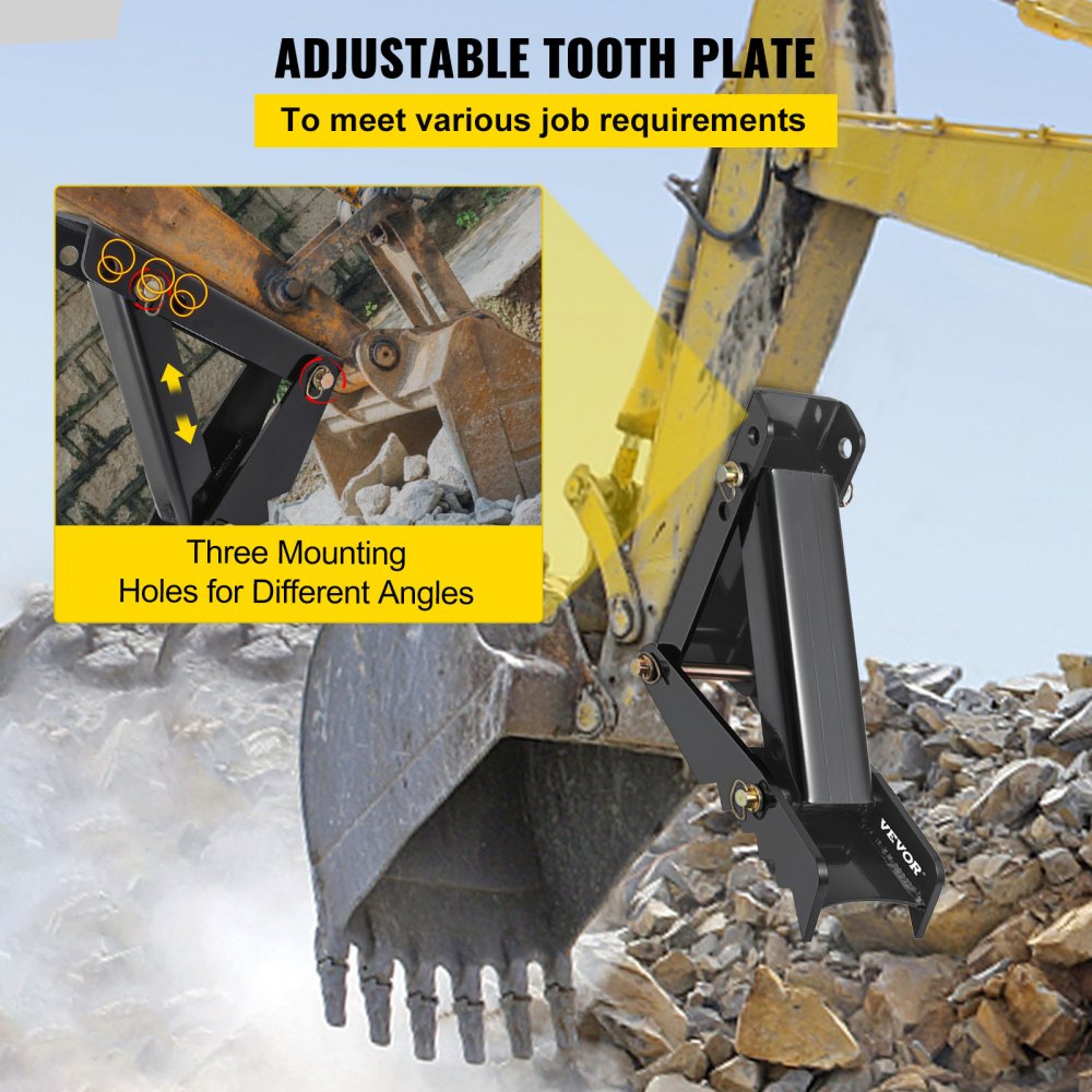010949183589 - VEVOR 18" Heavy Duty Steel Backhoe Thumb with 1/2" Thick Teeth
