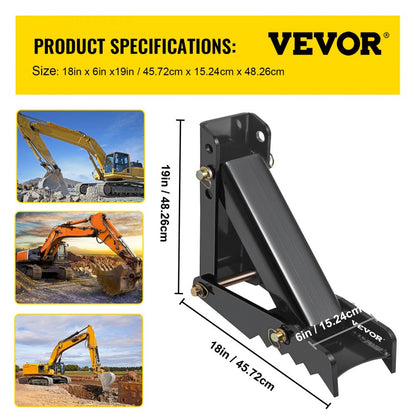 010949183589 - VEVOR 18" Heavy Duty Steel Backhoe Thumb with 1/2" Thick Teeth