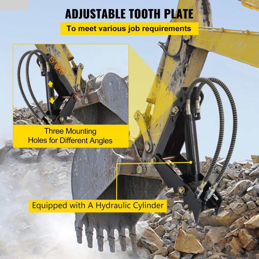 010754534133 - 18" Heavy-Duty Hydraulic Backhoe Thumb for Excavators
