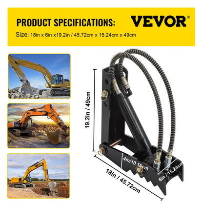 010754534133 - 18" Heavy-Duty Hydraulic Backhoe Thumb for Excavators