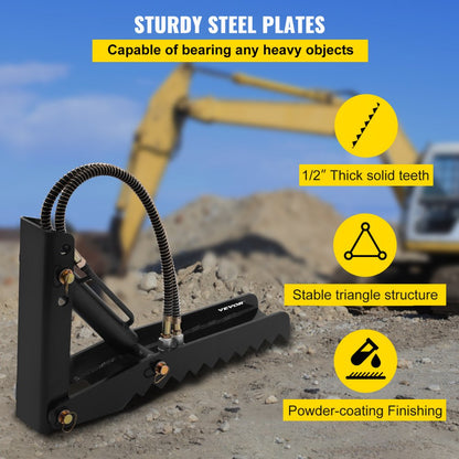 010458457245 - 24" Heavy-Duty Hydraulic Backhoe Thumb for Excavators