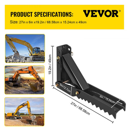 010802989908 - 27" Heavy-Duty Backhoe Thumb with 1/2" Thick Steel Plate