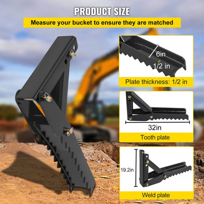 010111275567 - 32-Inch Heavy-Duty Backhoe Thumb for Excavator Assembly