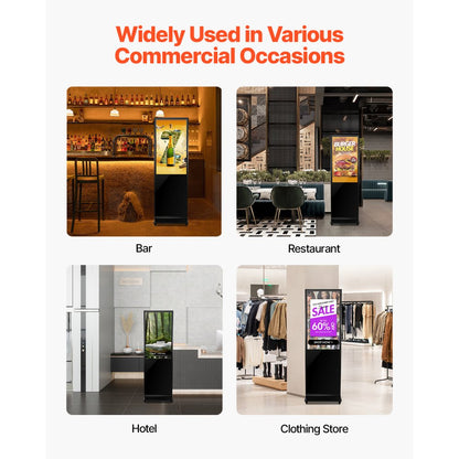 DC-A43ZN-B - 43" Android Digital Signage Kiosk with Split Screen