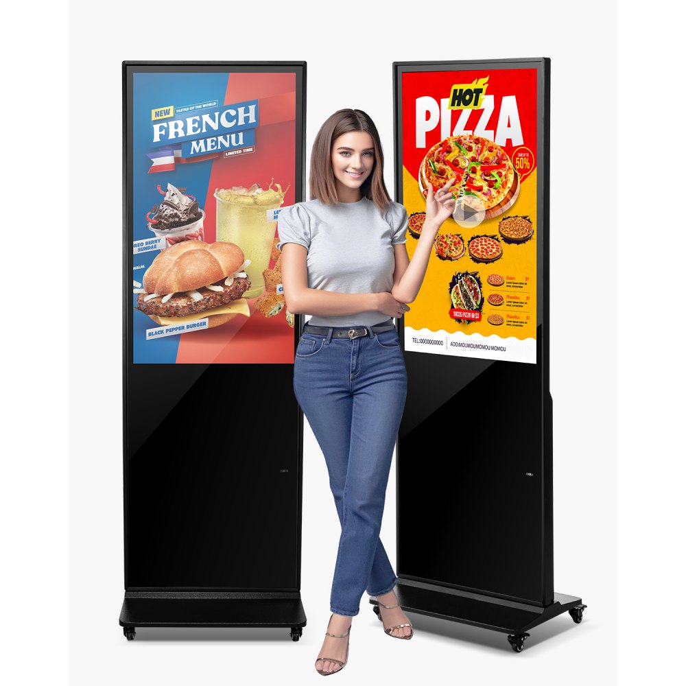 DC-A43ZN-B - 43" Android Digital Signage Kiosk with Split Screen