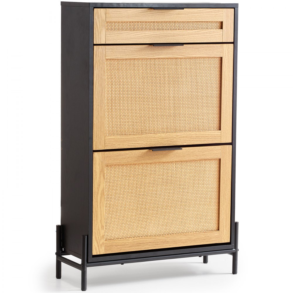 HZS006 - Stylish Rattan Shoe Cabinet with Space-Saving Design