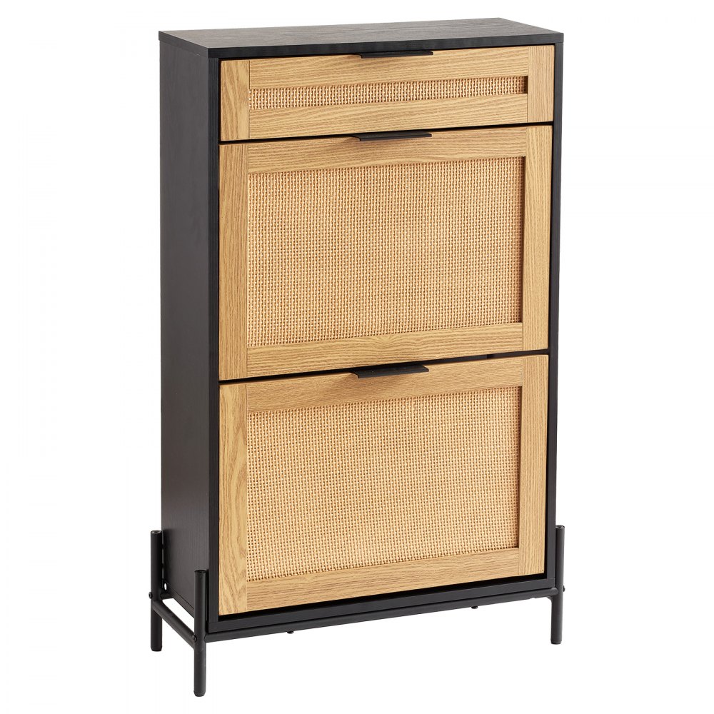 HZS006 - Stylish Rattan Shoe Cabinet with Space-Saving Design