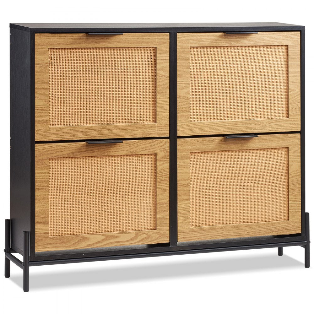 HZS007 - Stylish Space-Saving Rattan Shoe Cabinet for Entryway Organization