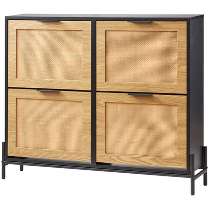 HZS007 - Stylish Space-Saving Rattan Shoe Cabinet for Entryway Organization
