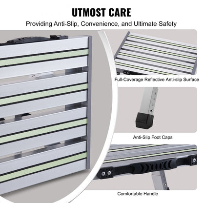 WK3501M - Adjustable Aluminum RV Steps, 8.8"-10.4" Height, Anti-Slip Design