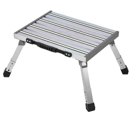 WK3501M - Adjustable Aluminum RV Steps, 8.8"-10.4" Height, Anti-Slip Design