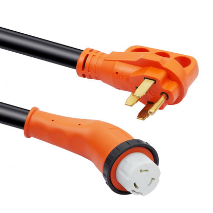 RVX-50A50FT - 50ft Heavy-Duty RV Power Cord with LED Indicator and Adapter