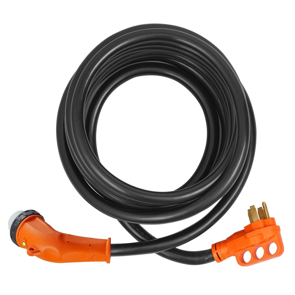 RVX-50A25FT - 50A RV Power Cord with LED Indicator & 15A Adapter