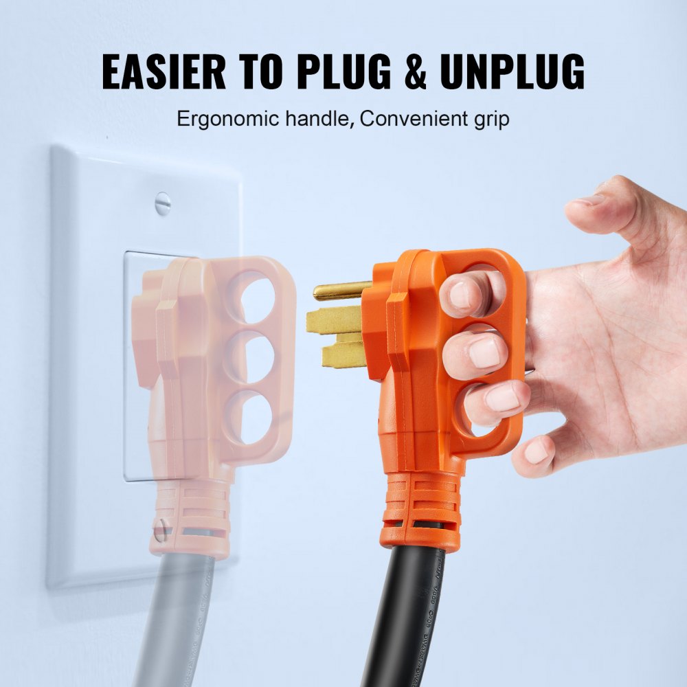 RVX-50A15FT - 15 ft VEVOR 50A RV Power Cord with LED Indicator