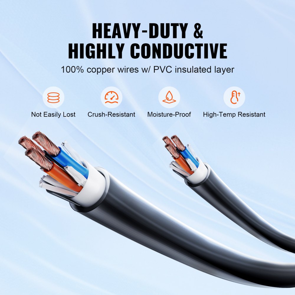 RVX-30A25FT - 25ft ETL Certified Waterproof RV Power Cord with Copper Wire