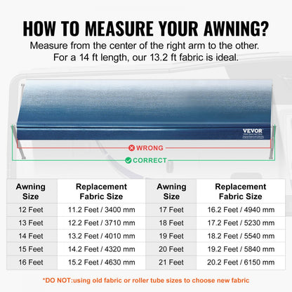 B-14 - Heavy-Duty 16-oz PVC RV Awning Fabric 13'2" Length