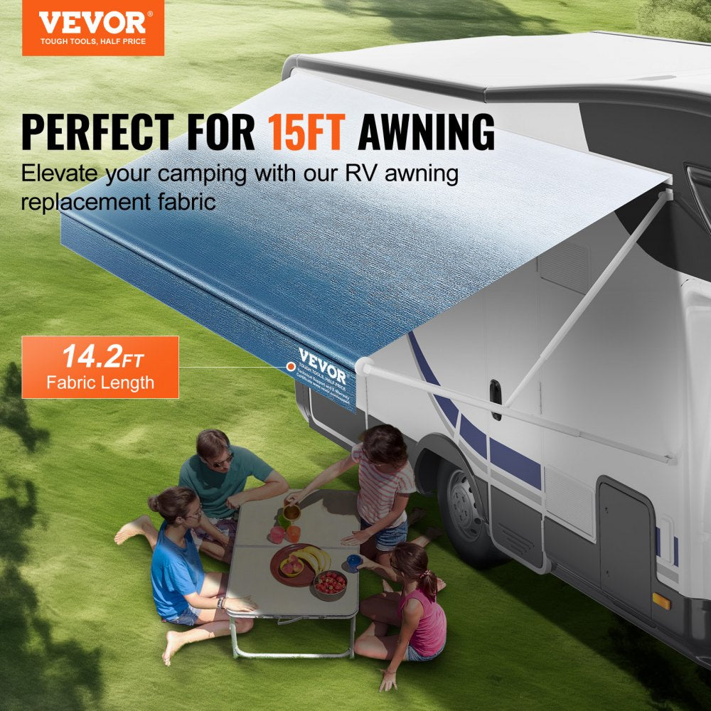B-15 - 14'2" PVC RV Awning Fabric, Waterproof & UV Resistant
