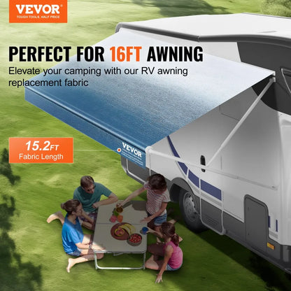 B-16 - 15'2" Heavy-Duty RV Awning Fabric with Waterproof & UV Protection