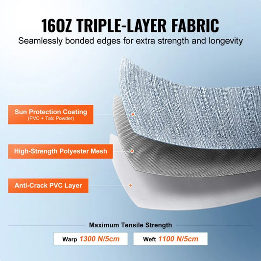 B-16 - 15'2" Heavy-Duty RV Awning Fabric with Waterproof & UV Protection