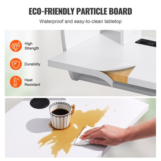 HZCD004 - VEVOR 70.9" Floating Desk with Storage & Power Access