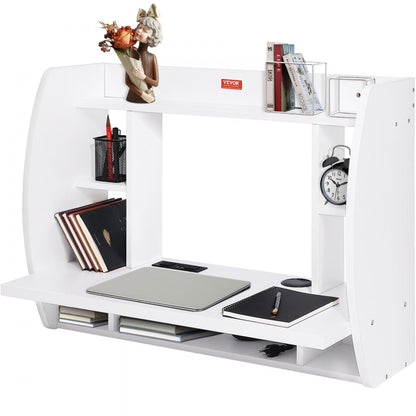 HZCD004 - VEVOR 70.9" Floating Desk with Storage & Power Access