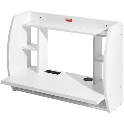 HZCD004 - VEVOR 70.9" Floating Desk with Storage & Power Access