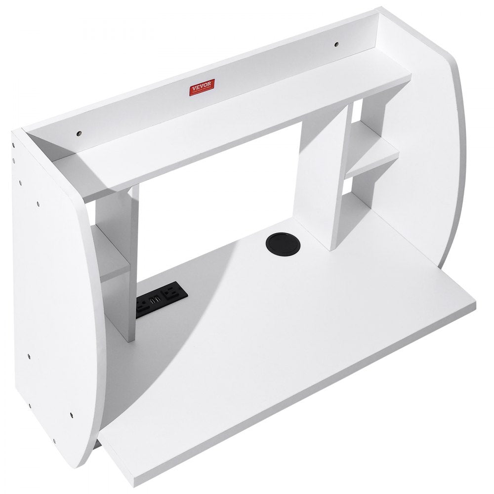 HZCD004 - VEVOR 70.9" Floating Desk with Storage & Power Access