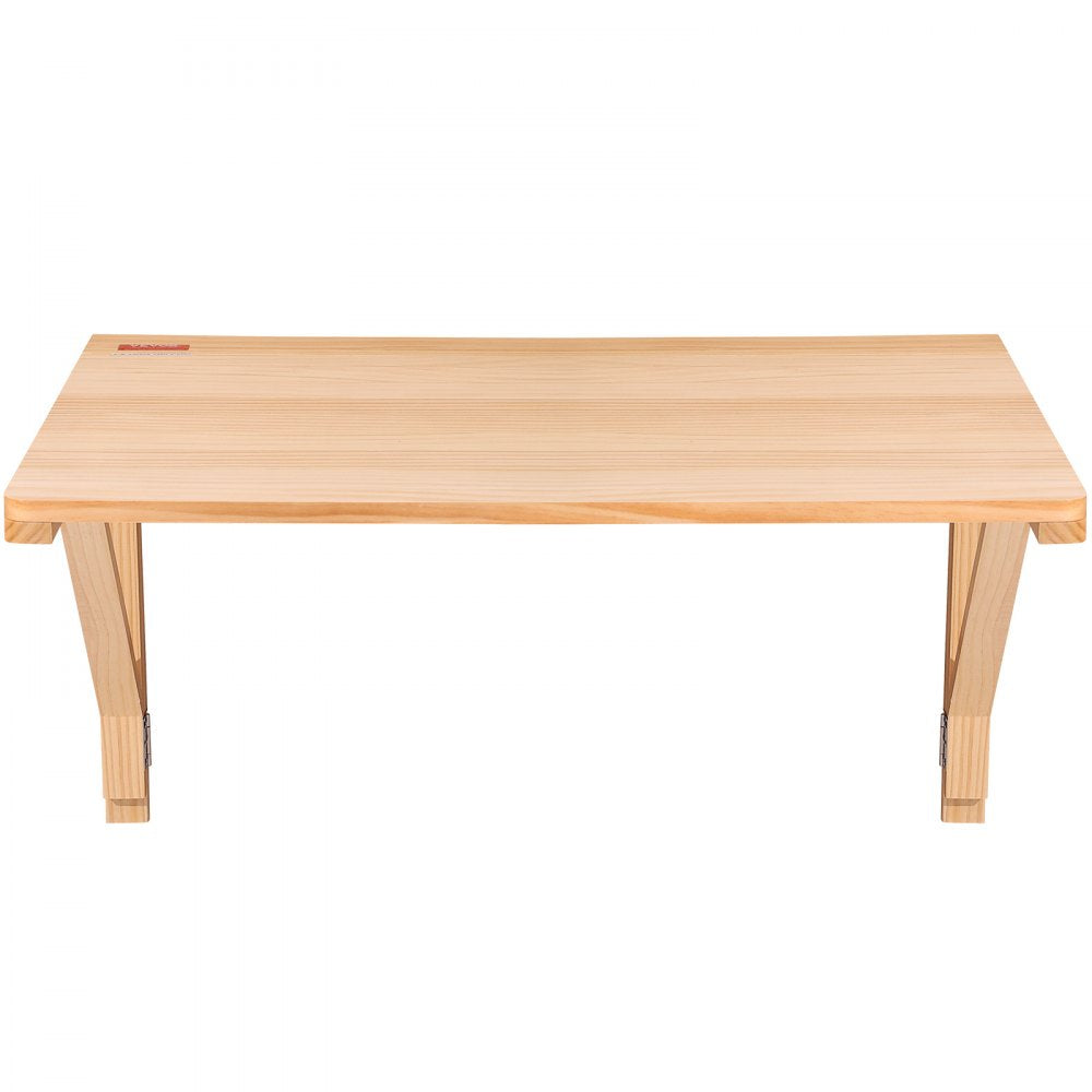 HZCD002 - Space-Saving 31.5" Folding Wall Table, Solid Wood, 100 lbs Capacity