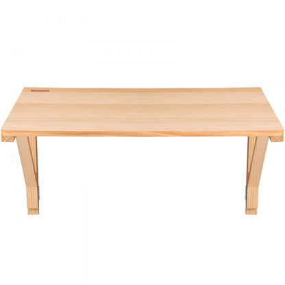 HZCD002 - Space-Saving 31.5" Folding Wall Table, Solid Wood, 100 lbs Capacity