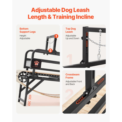 GPBJ-1 Indoor Dog Treadmill for Medium Dogs up to 220 lbs, Adjustable Incline