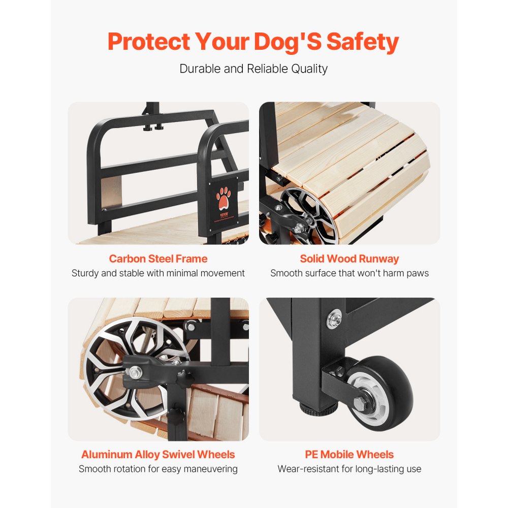 GPBJ-1 Indoor Dog Treadmill for Medium Dogs up to 220 lbs, Adjustable Incline