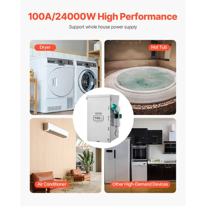 LSTK20 - 100A Heavy-Duty Generator Transfer Switch for Home Power Supply