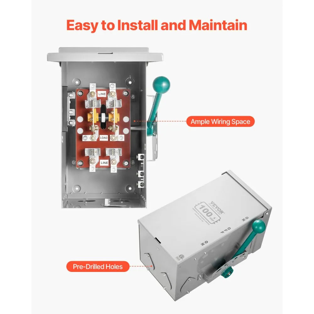 LSTK20 - 100A Heavy-Duty Generator Transfer Switch for Home Power Supply