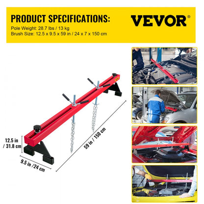 VV-FDJZCG-1100 - Heavy-Duty 1100lb Engine Support Bar with Chains
