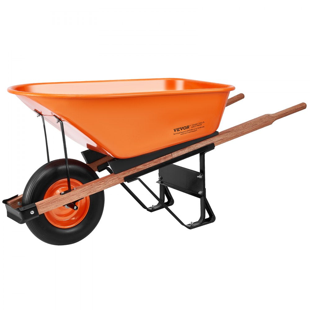 WB-007A - Ergonomic Garden Cart with 16" Wheels and 330 lbs Capacity
