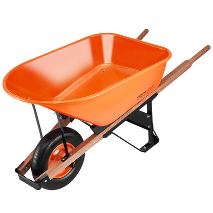 WB-007A - Ergonomic Garden Cart with 16" Wheels and 330 lbs Capacity