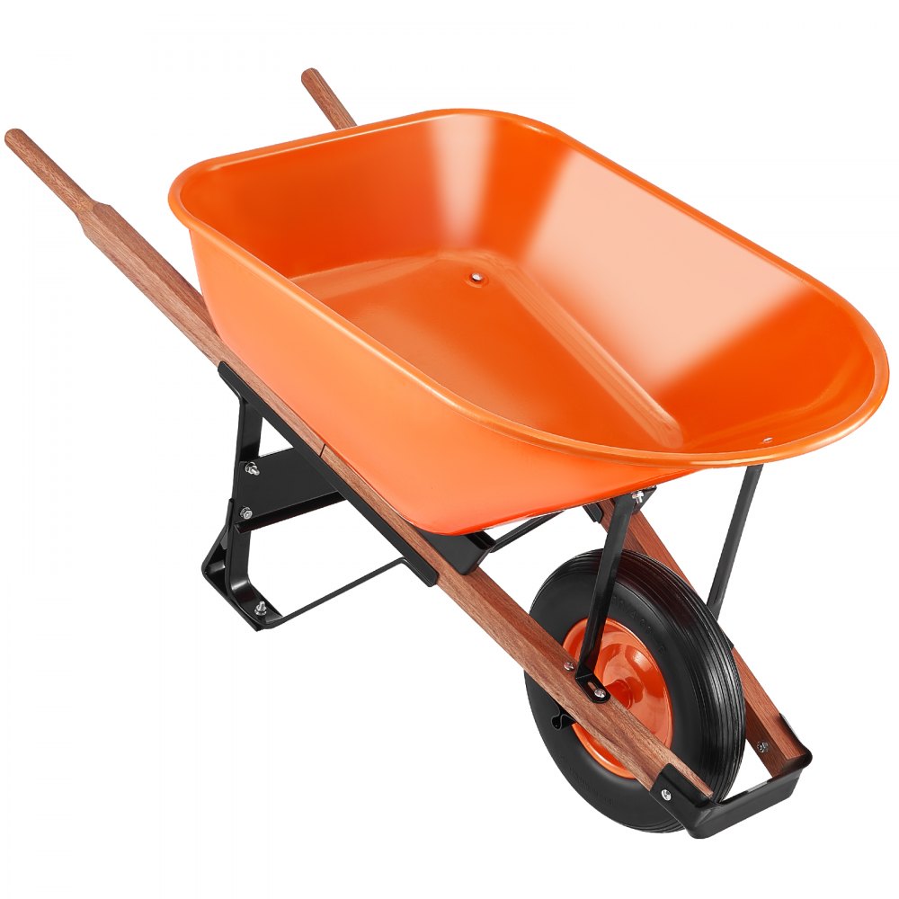 WB-007A - Ergonomic Garden Cart with 16" Wheels and 330 lbs Capacity