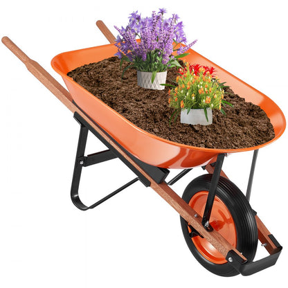 WB-1000 - Ergonomic Garden Cart with 16-Inch Wheel & 265 lbs Load Capacity