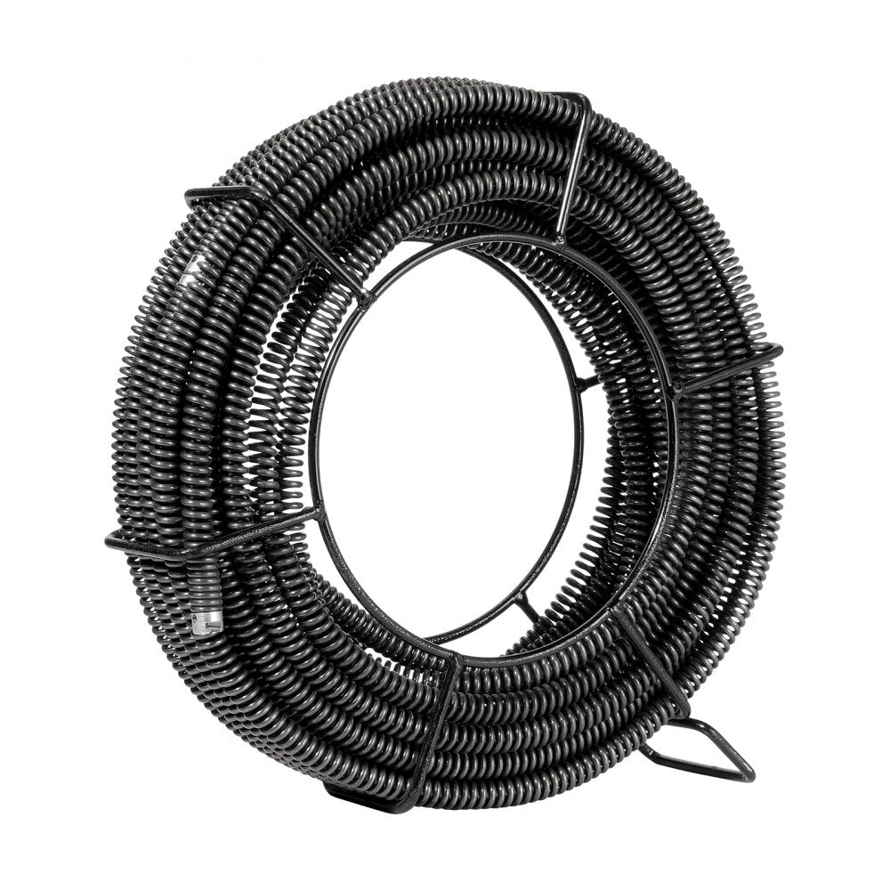 66ft*5/8 - Durable Spring Steel Drain Cable for Tight Bends