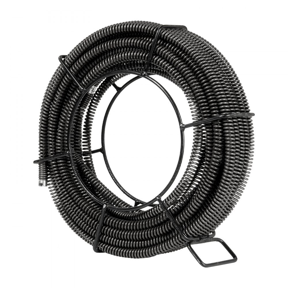 66ft*5/8 - Durable Spring Steel Drain Cable for Tight Bends