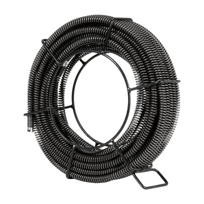 66ft*5/8 - Durable Spring Steel Drain Cable for Tight Bends