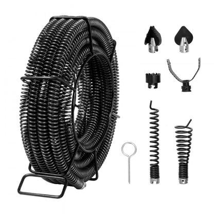 45ft*7/8 - 45ft Spring Steel Drain Cleaning Cable for Professional Use