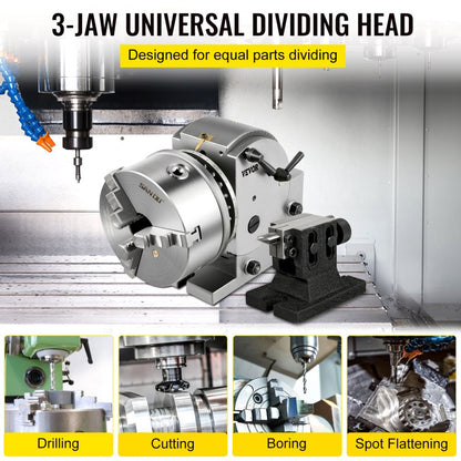010706286440 - 6" VEVOR Dividing Head Set for Milling Machines