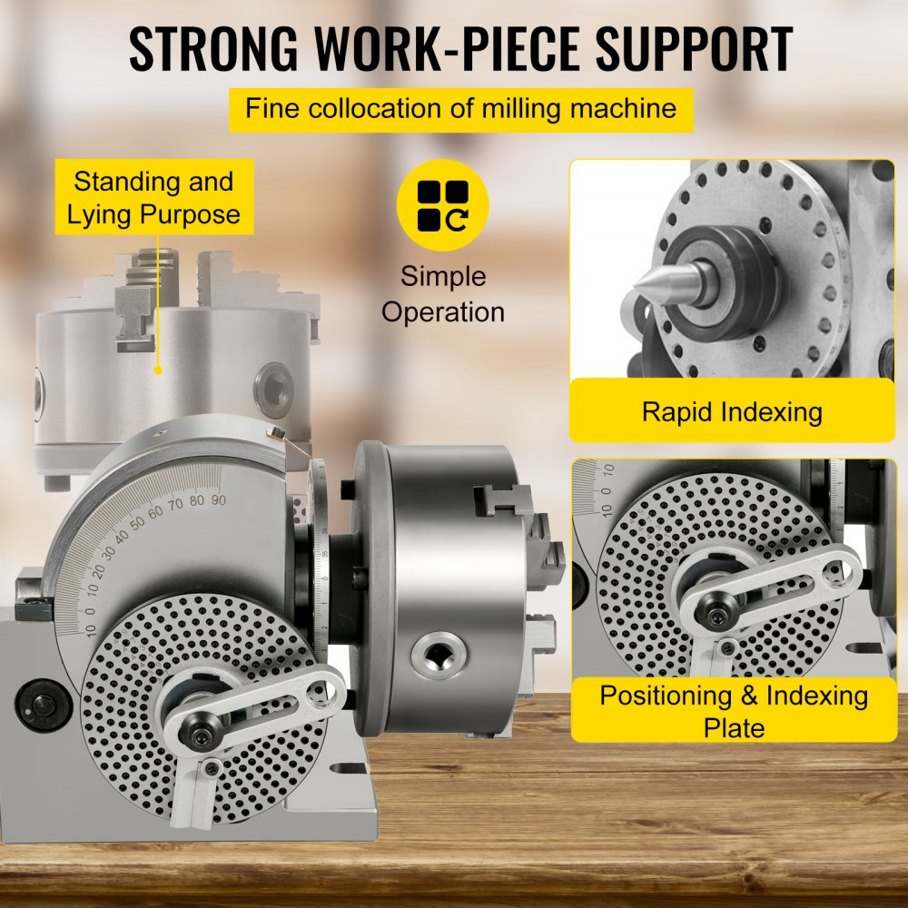 010706286440 - 6" VEVOR Dividing Head Set for Milling Machines