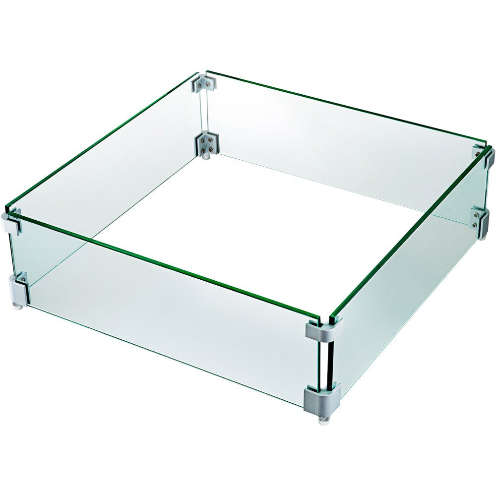 18.5 x 18.5 - Durable Tempered Glass Wind Guard for Fire Pits