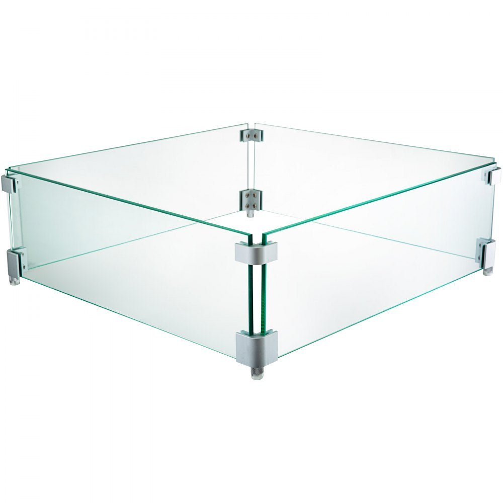 18.5 x 18.5 - Durable Tempered Glass Wind Guard for Fire Pits