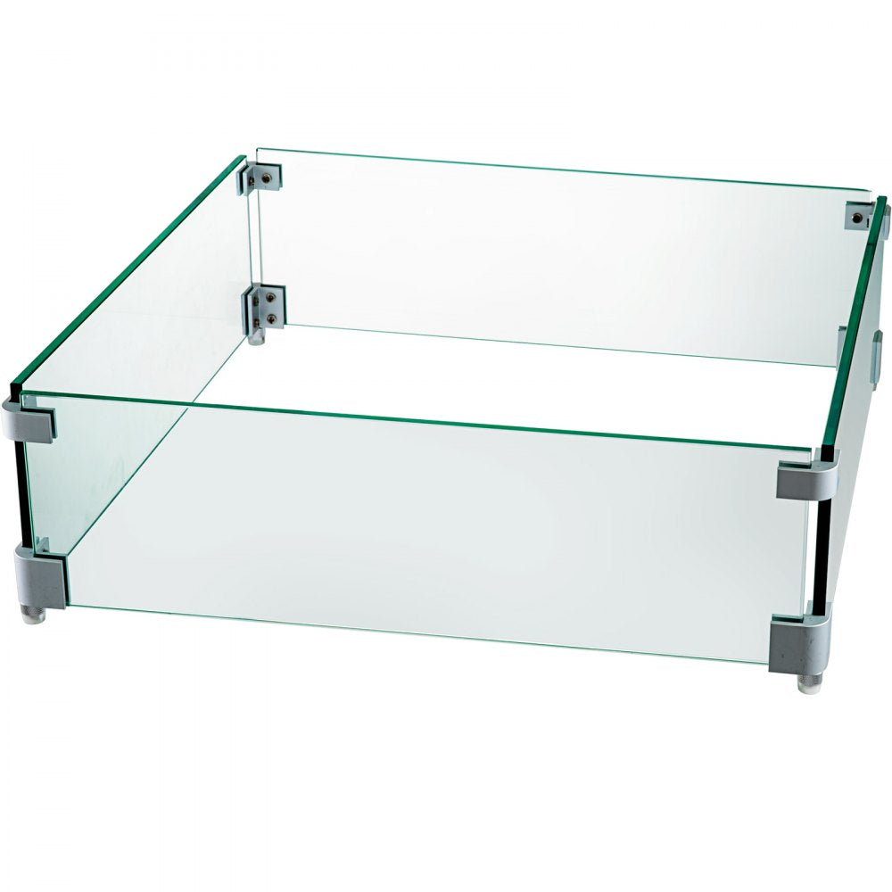 18.5 x 18.5 - Durable Tempered Glass Wind Guard for Fire Pits