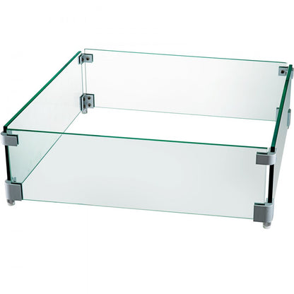 18.5 x 18.5 - Durable Tempered Glass Wind Guard for Fire Pits