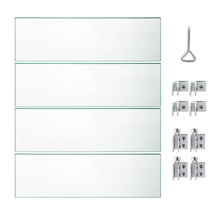 18.5 x 18.5 - Durable Tempered Glass Wind Guard for Fire Pits